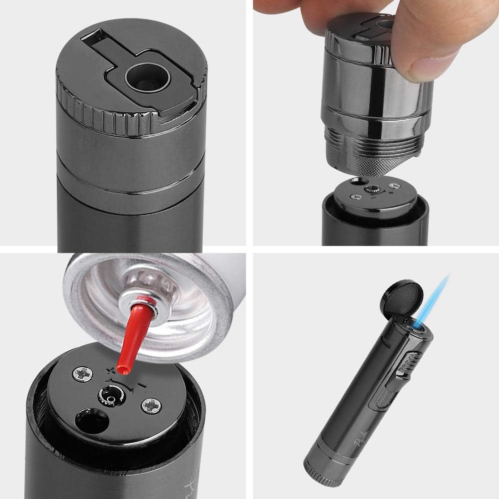 Single Burner Mini Lightsaber Jet Lighter with Pin & Holder