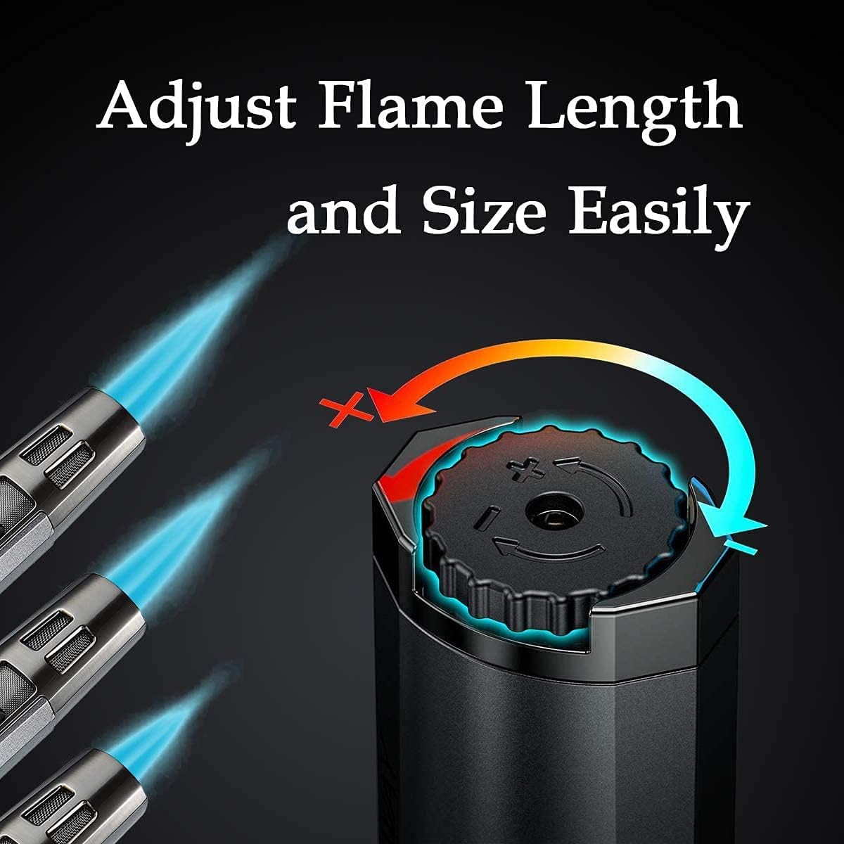 Adjustable Mini Lightsaber Pen Dual Burner Jet Lighter