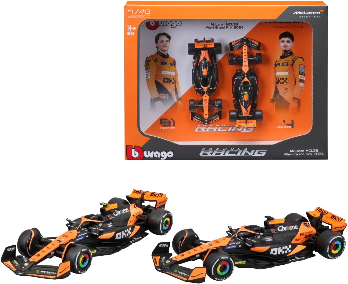 McLaren MCL38 Formula 1 Model Car 2024 Season