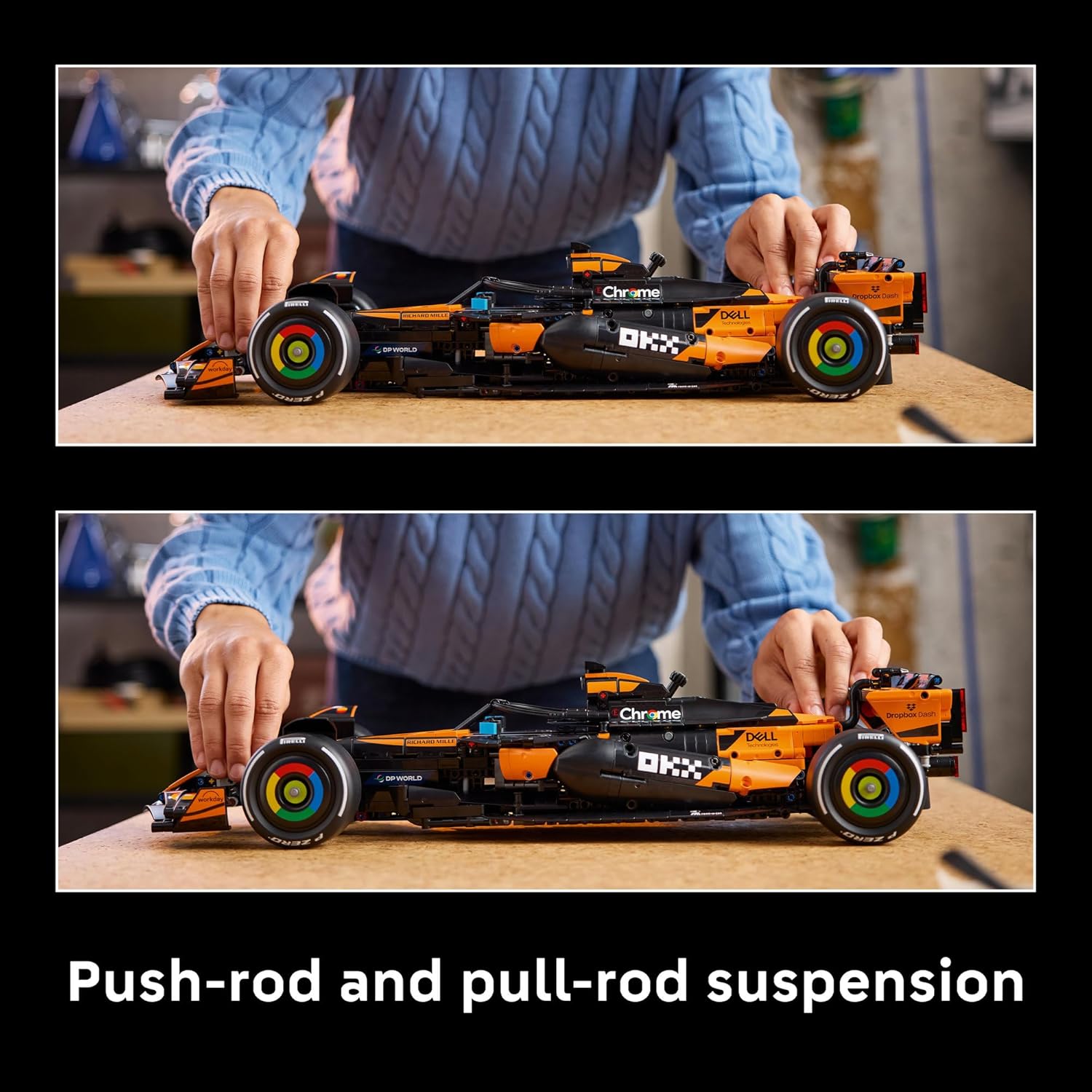 LEGO® Technic McLaren MCL39 F1® Car 42228 Model Kit - 2025 Authentic Livery - with Suspension, Steering, V6 Engine, DRS, Gearbox, Differential - Collectable for Motorsport Fans