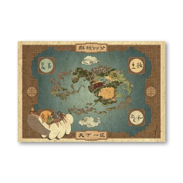 Avatar The Last Airbender Poster Avatar Wall Art Canvas Painting Minimalist Art Poster Wall Picture Living Room Bedroom Decor