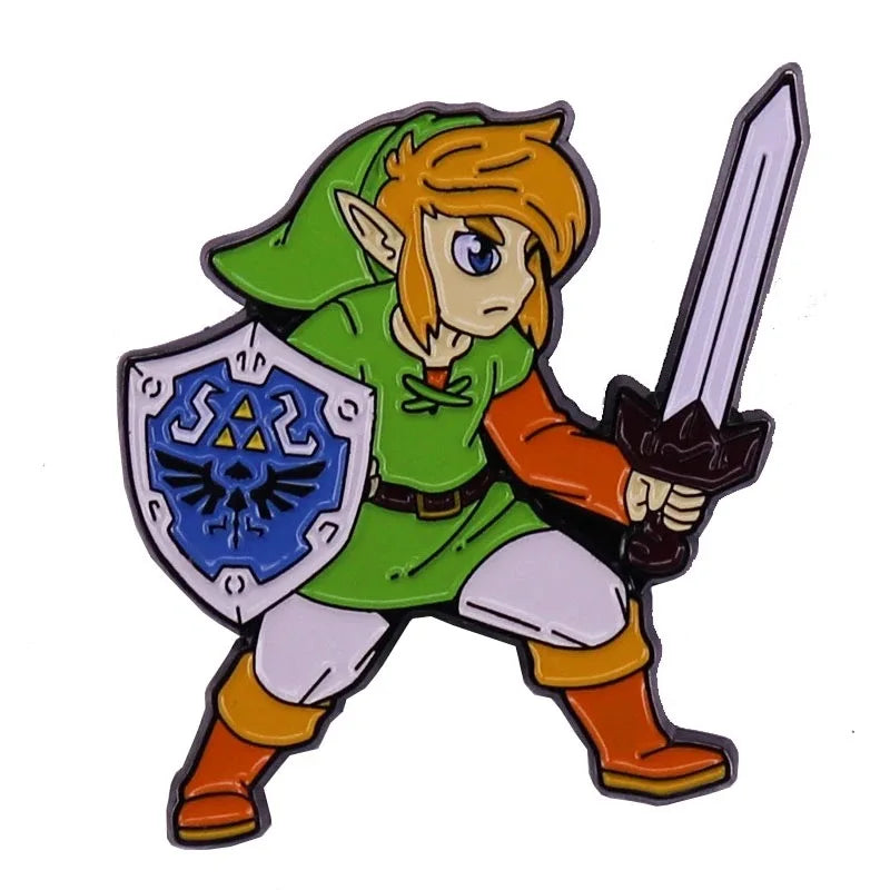 Zelda Tears of The Kingdom Enamel Pins Anime Cartoon Link Metal Brooch Badge Backpack Lapel Collar Pins Jewelry Accessory Gifts