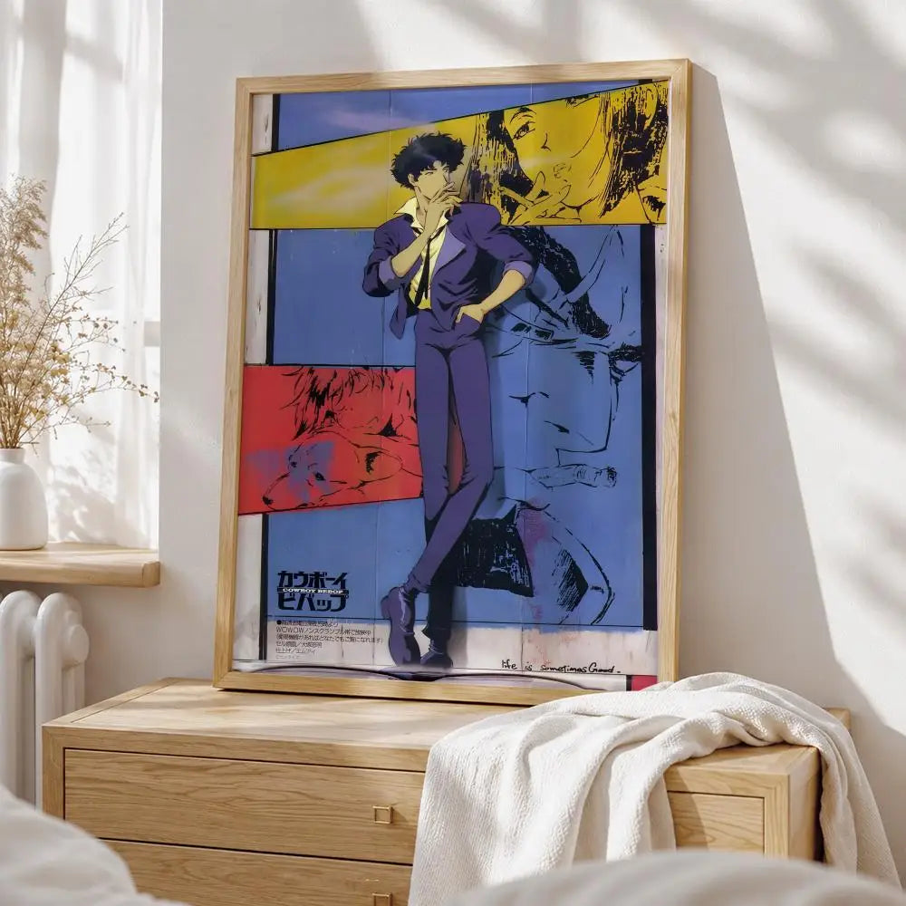 Anime Cowboy Bebop Poster HD art sticky wall waterproof home living room bedroom bar aesthetic decoration