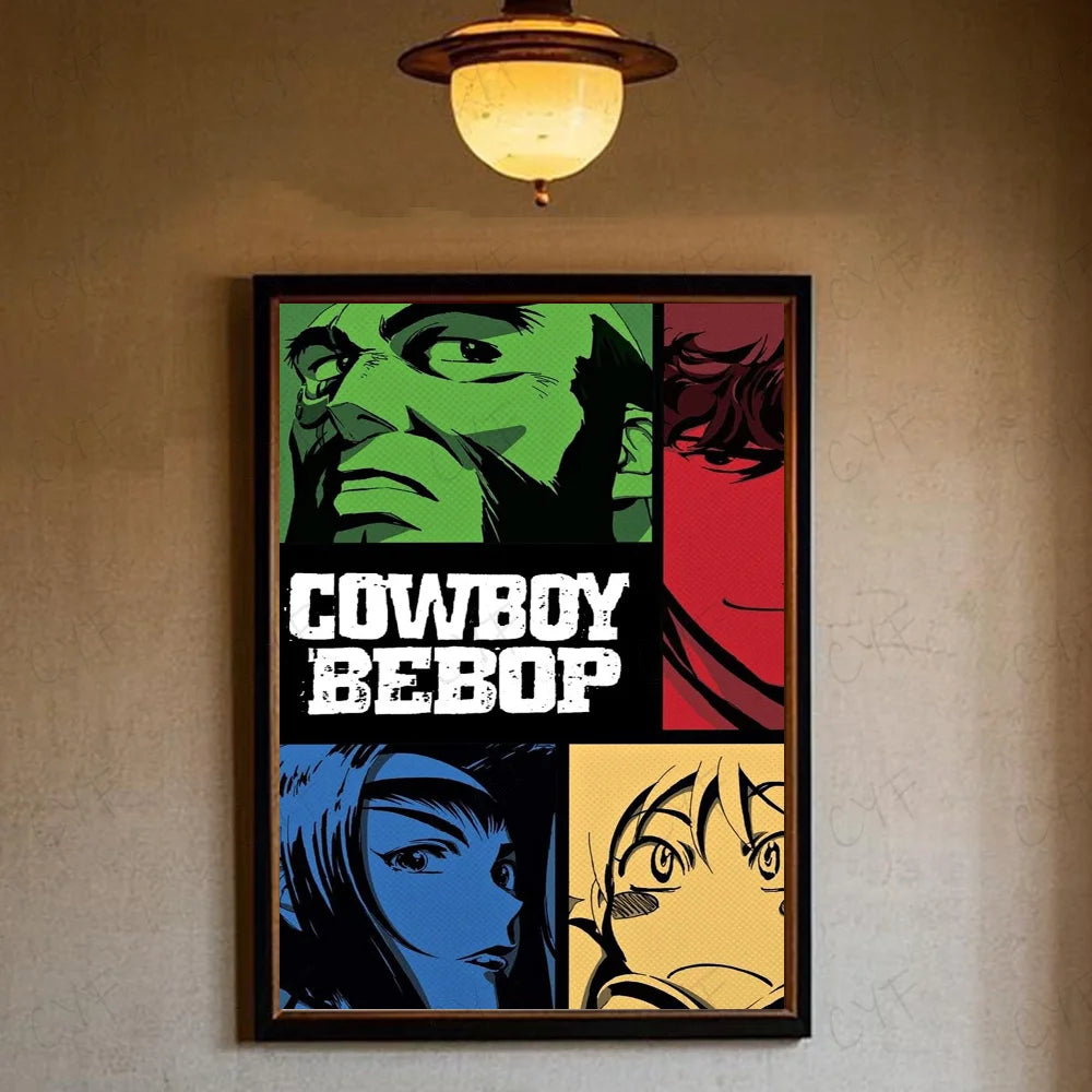 Anime C-Cowboy B-Bebop Poster Poster Wall Art Painting For Home Room Decoration Bedroom Wall Decor Canvases Waterproof Posters