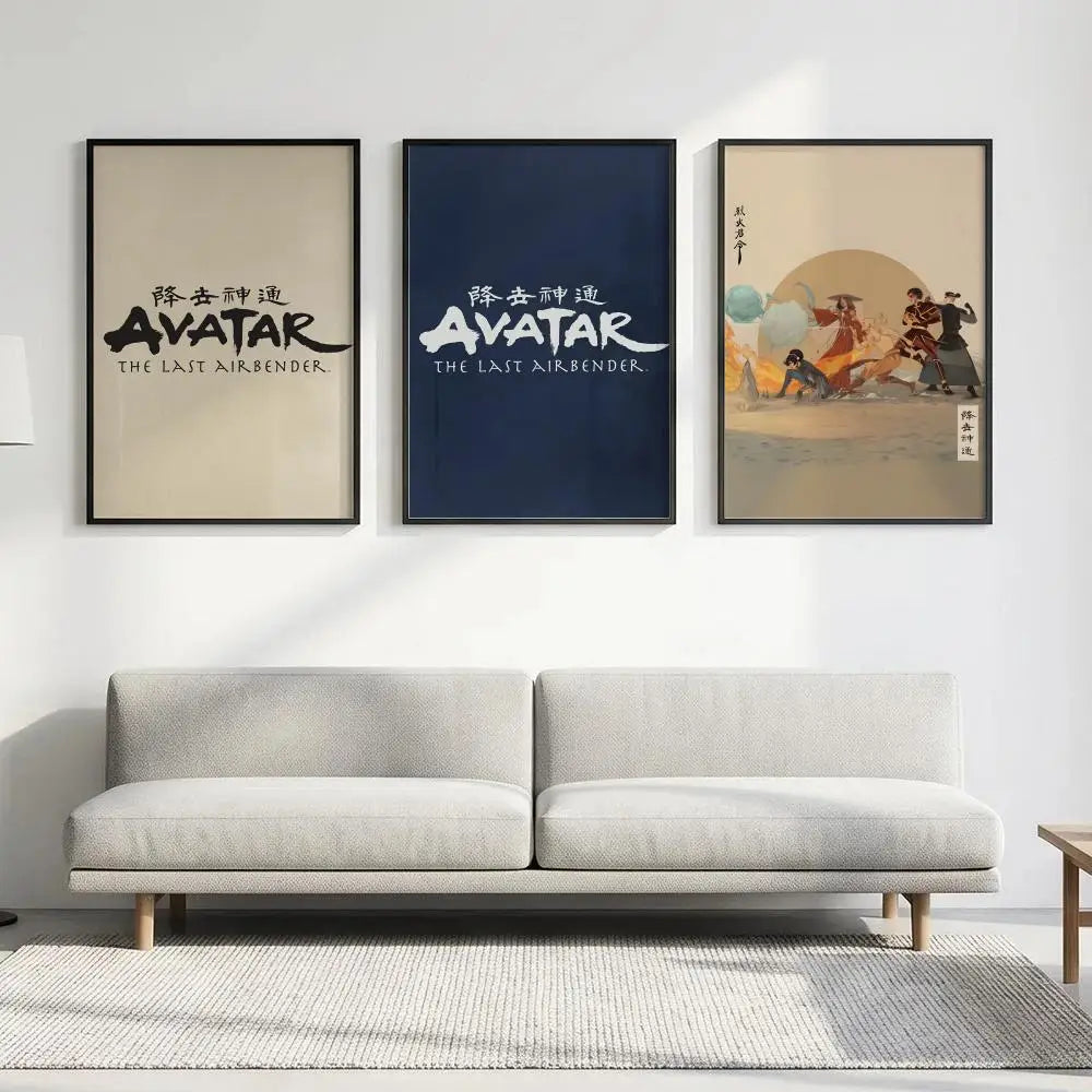 Cartoon A-Avatar Last A-Airbender Poster HD art, waterproof, sticky wall, home decoration (living room, bedroom, bar), aesthetic