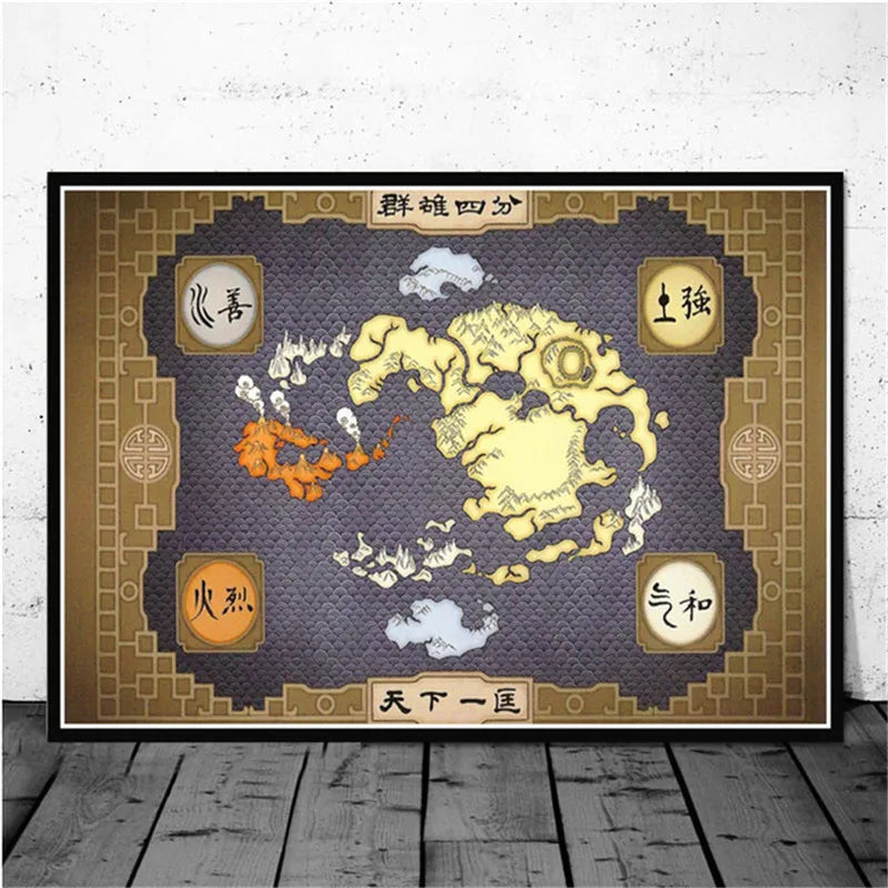 Avatar The Last Airbender Aang Fight Anime Art Poster Canvas Painting Wall Picture For Home Decor Posters and Prints