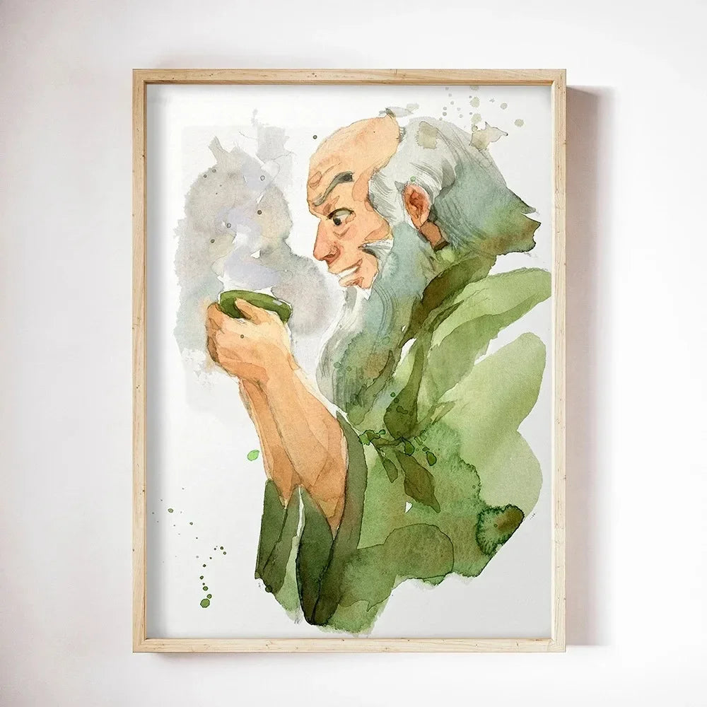 Avatar The Last Airbender Watercolor Painting Art Print Posters And Print Wall Art Painting Wall Picture Living Room Decor