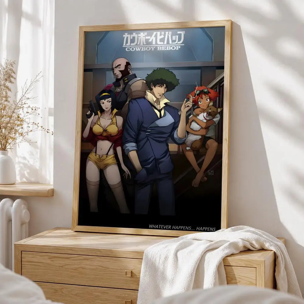 Anime Cowboy Bebop Poster HD art sticky wall waterproof home living room bedroom bar aesthetic decoration