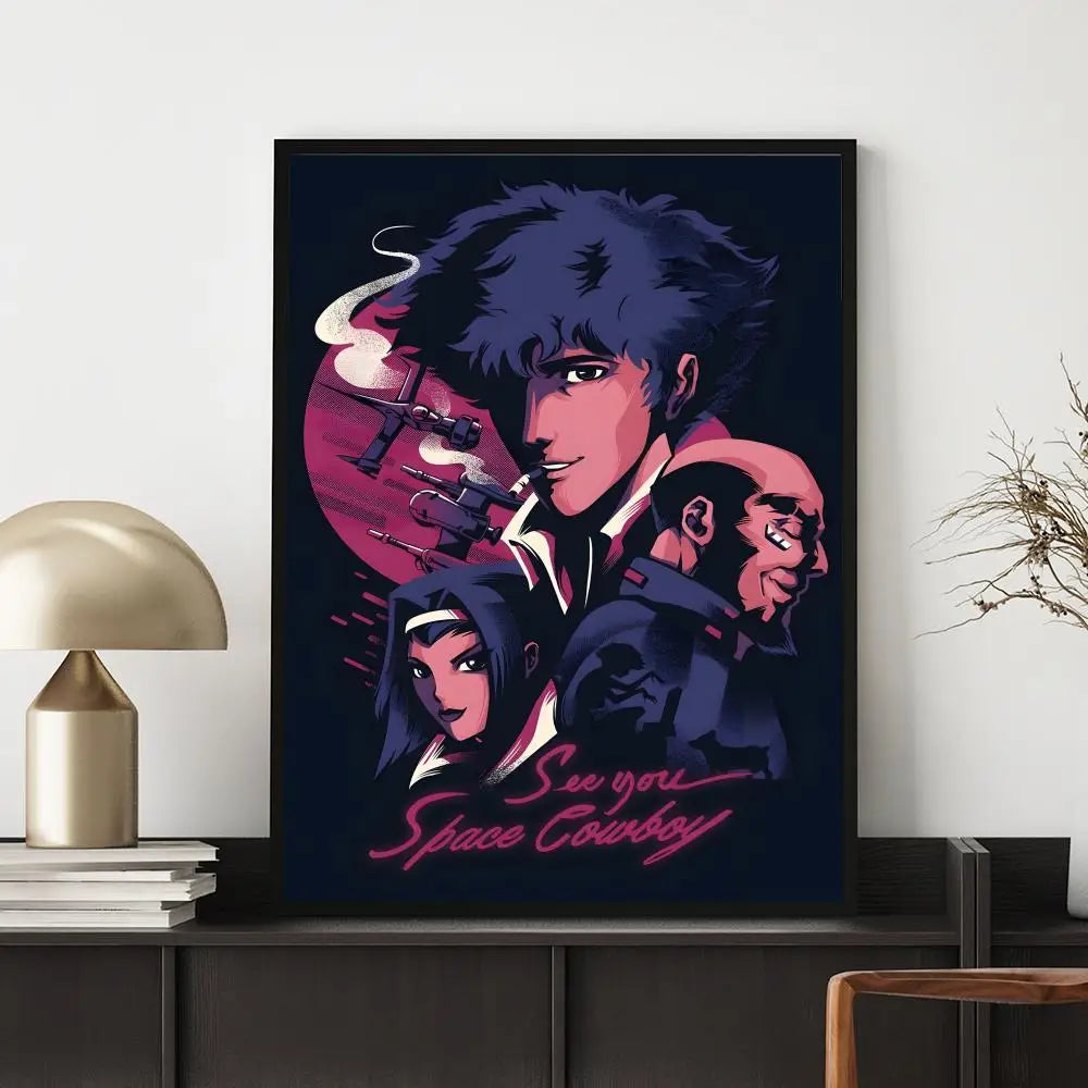 Anime C-Cowboy BebopS Poster HD Versatile Waterproof Wall Decor Self Adhesive Perfect for Any Room & Ideal Gift