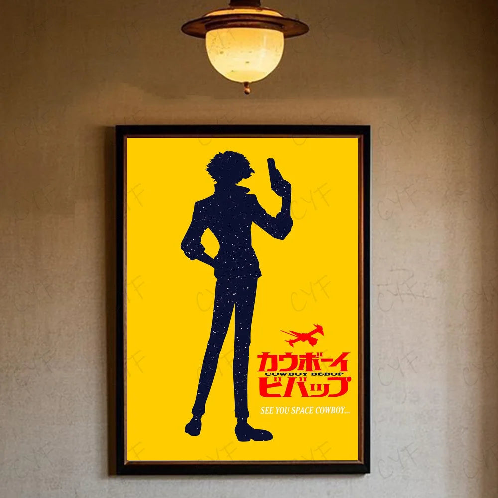 Anime C-Cowboy B-Bebop Poster Poster Wall Art Painting For Home Room Decoration Bedroom Wall Decor Canvases Waterproof Posters