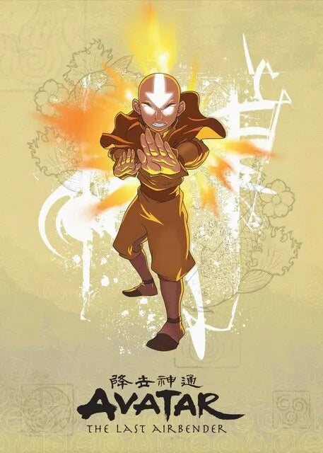 Avatar The Last Airbender Canvas Print  Minimalist Anime Wall Art Poster for Living Room Home Decor