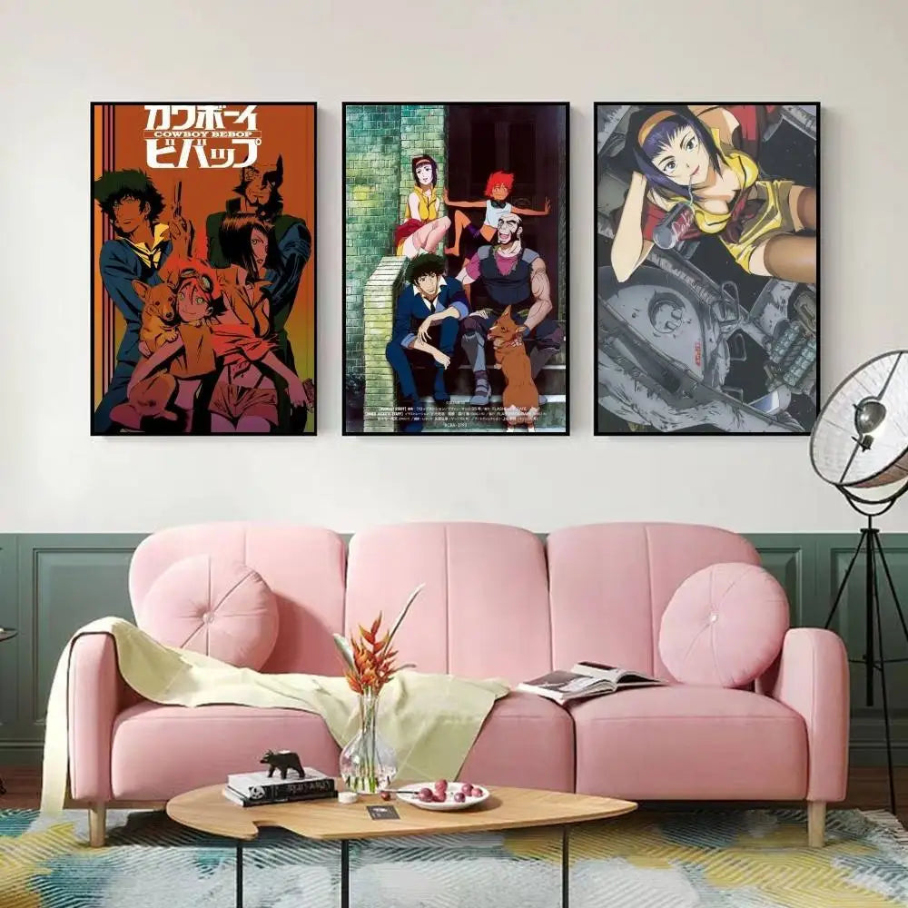 Hot Japan Anime Cowboy Bebop Poster HD Quality Wall Art Retro Posters For Home Room Wall Decor Kawaii Room Decor