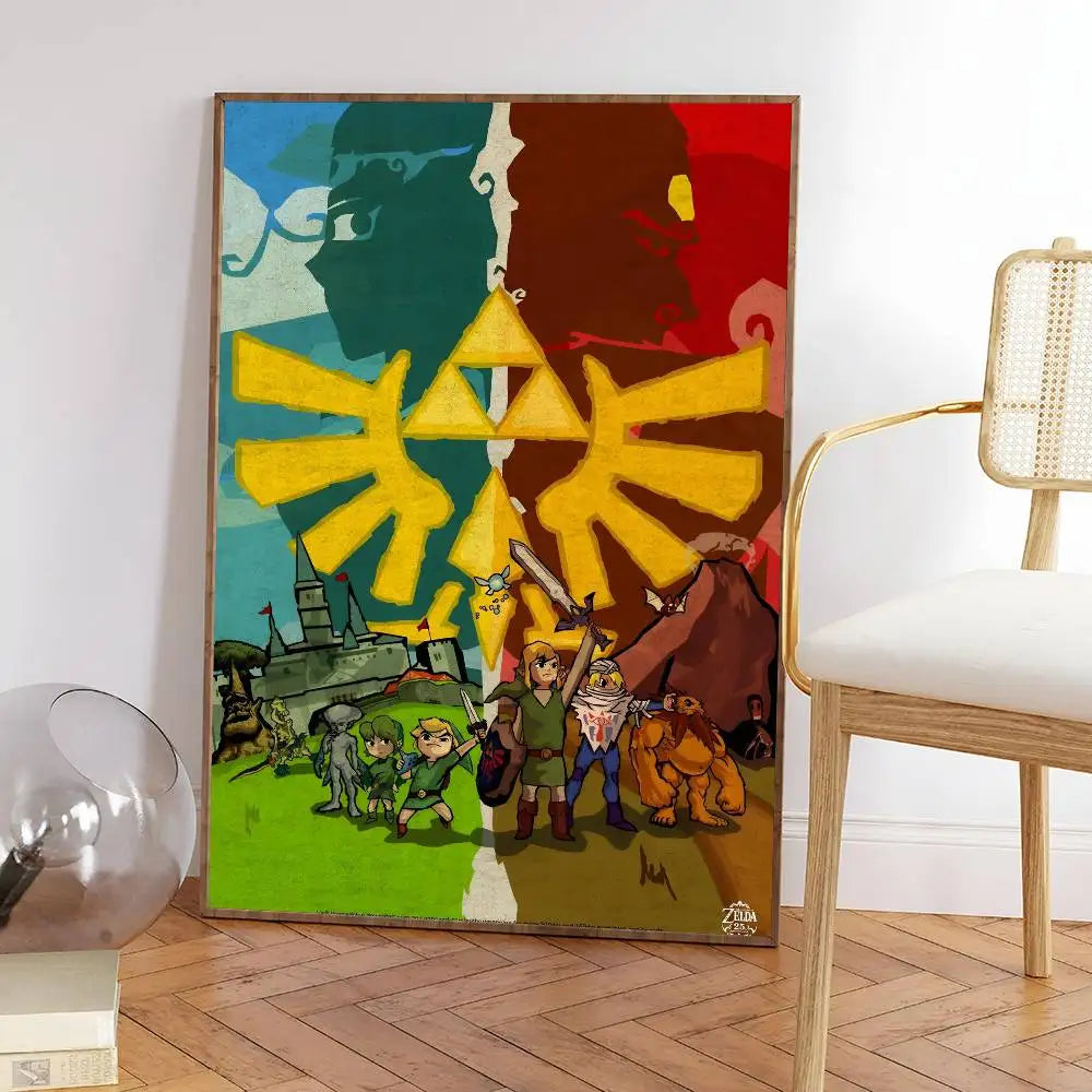 T-The Legend Of Zelda Video Game Minimalist Printed Poster For Home Decor, Living Room, Bedroom, Study, Decorative Painting HD