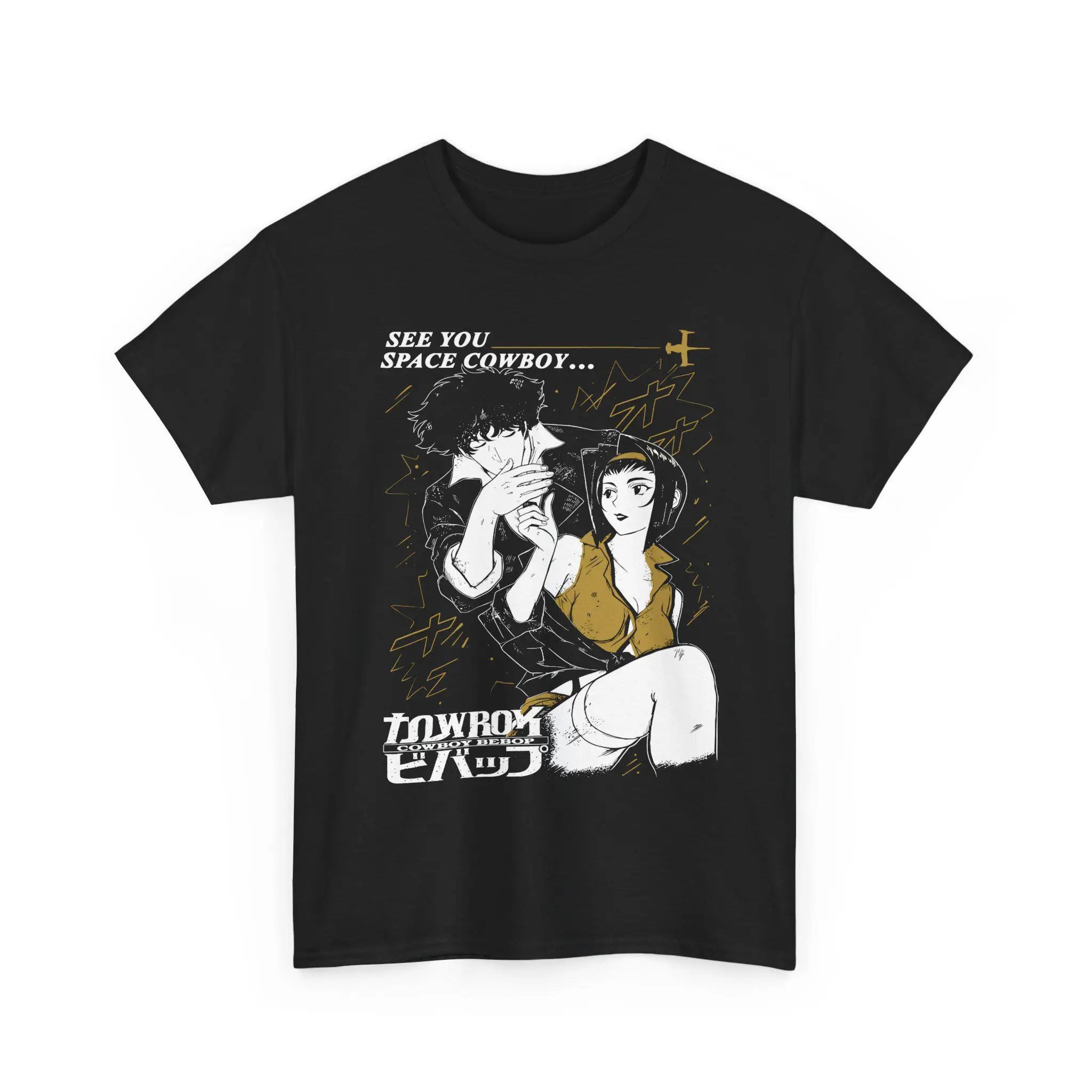 Cowboy Bebop Spike T-shirt Spiegel Anime Gift Funny Shirt, Retro Anime Shirt, Men's and Women's Summer Cotton Comfortable Top