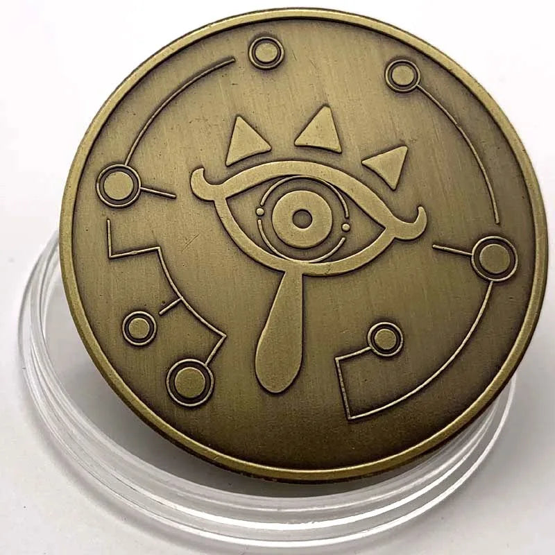 Zelda Metal Coin The eyes of The Legend of Zelda Gold Bar Badge Collection Gift For Boys men girls peripherals
