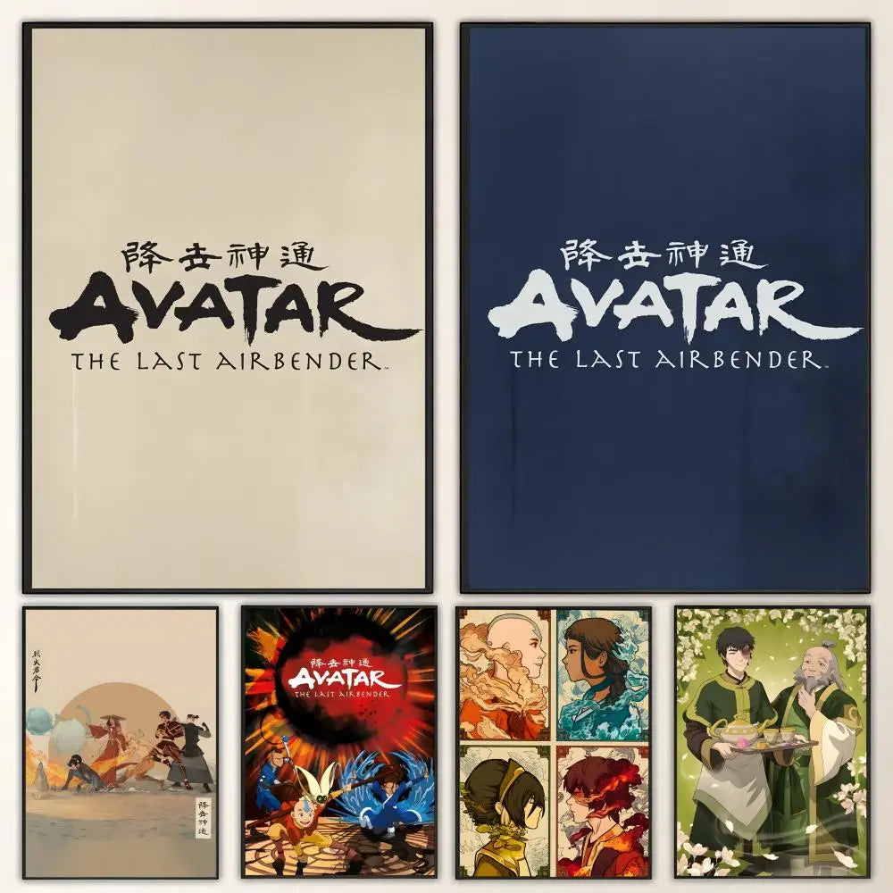 Cartoon A-Avatar Last A-Airbender Poster HD art, waterproof, sticky wall, home decoration (living room, bedroom, bar), aesthetic