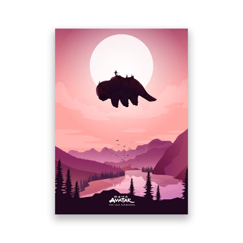 Avatar The Last Airbender Poster Avatar Wall Art Canvas Painting Minimalist Art Poster Wall Picture Living Room Bedroom Decor