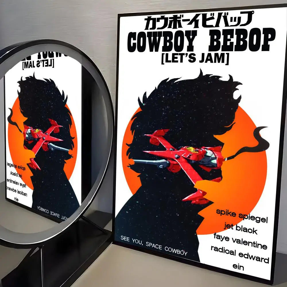 Jazz Classic Cowboy Bebop Poster HD art sticky wall waterproof home living room bedroom bar aesthetic decoration