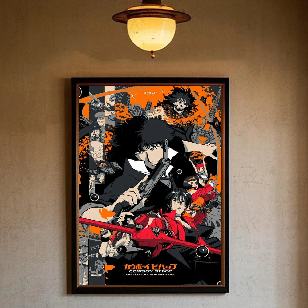 Anime C-Cowboy B-Bebop Poster Poster Wall Art Painting For Home Room Decoration Bedroom Wall Decor Canvases Waterproof Posters