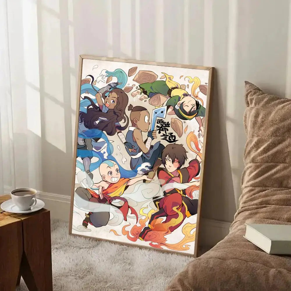 Avatar The Last Airbender Poster Painting Wall Art Mural for Living Room Home Decor and Gifts