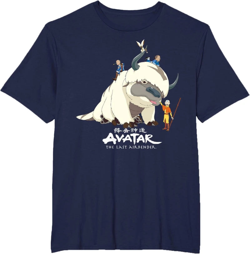 Avatar: The Last Airbender Appa Group Shot Logo T-Shirt New Spring/Summer Arrivals Regular Fit Casual