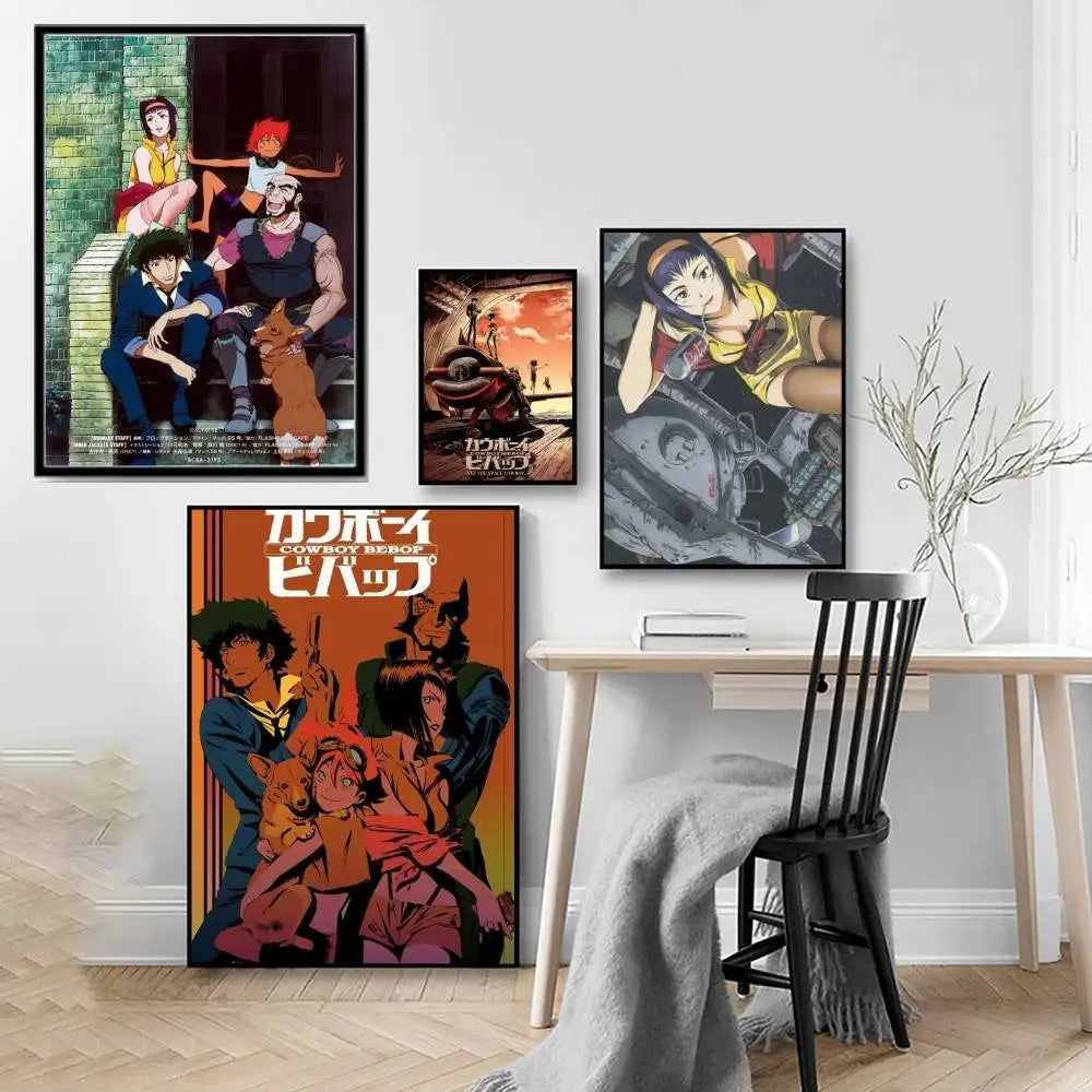 Hot Japan Anime Cowboy Bebop Poster HD Quality Wall Art Retro Posters For Home Room Wall Decor Kawaii Room Decor