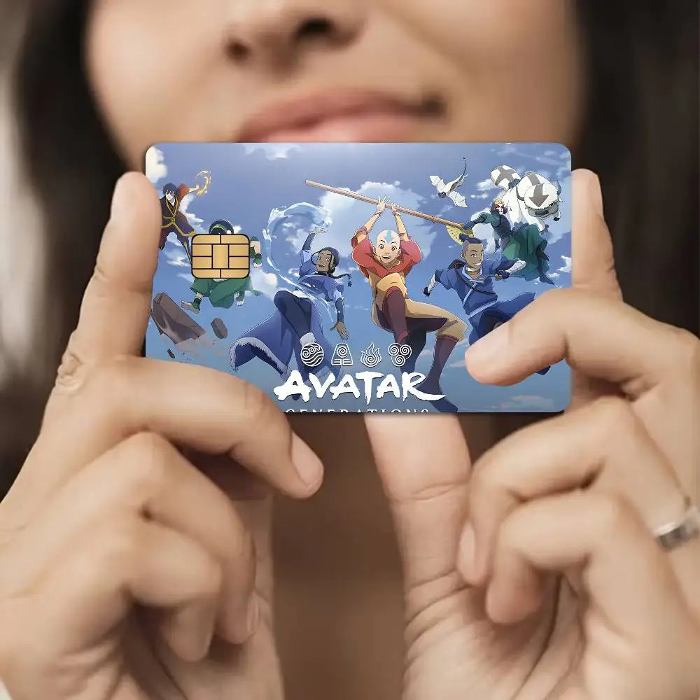Avatar The Last Airbender Anmie Sticker Film Skin Cover for Credit Card Debit Bank Card Front