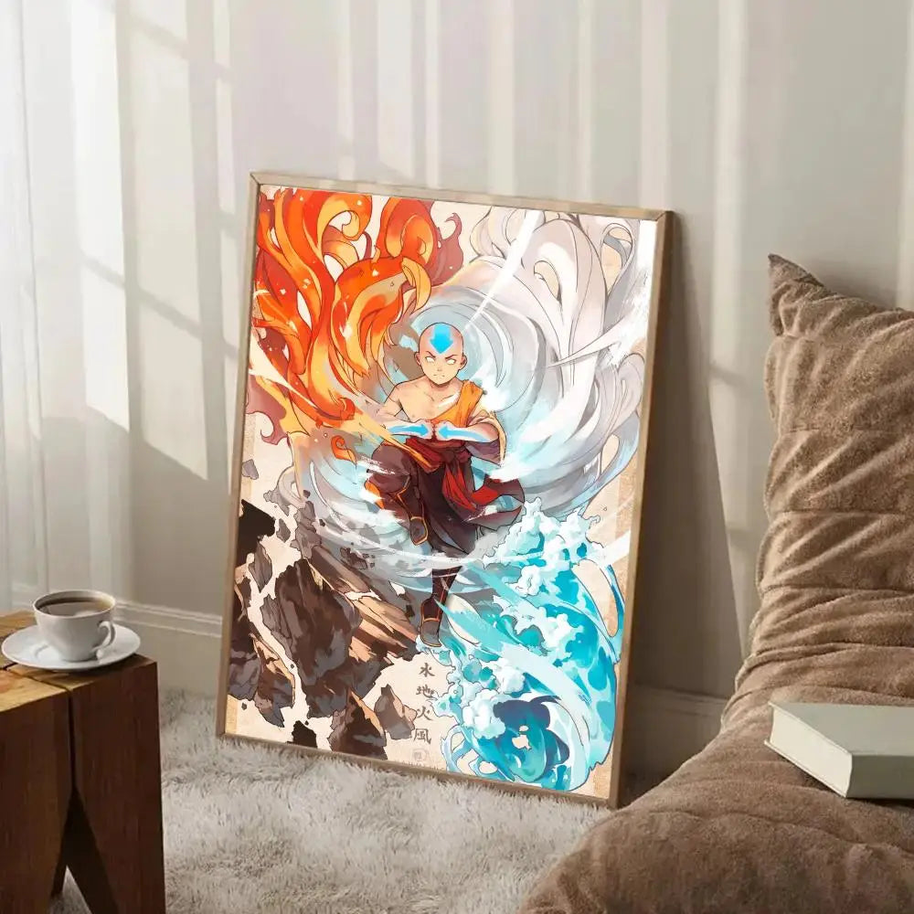 Avatar The Last Airbender Poster Painting Wall Art Mural for Living Room Home Decor and Gifts