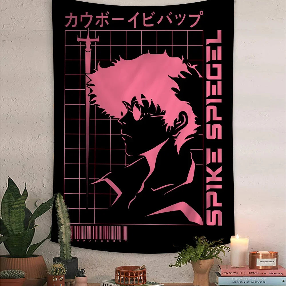 C-Cowboy Bebop Cartoon Tapestry Wall Hanging Decoration Household Home Decor