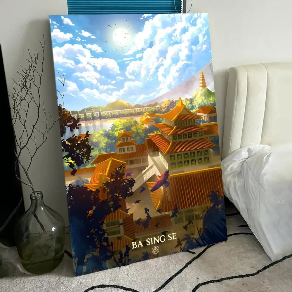 A-A-Avatar The Last Airbender Poster HD Anime Hot Theme Singer/OST/Movie-Waterproof Self-Stick Home Decor