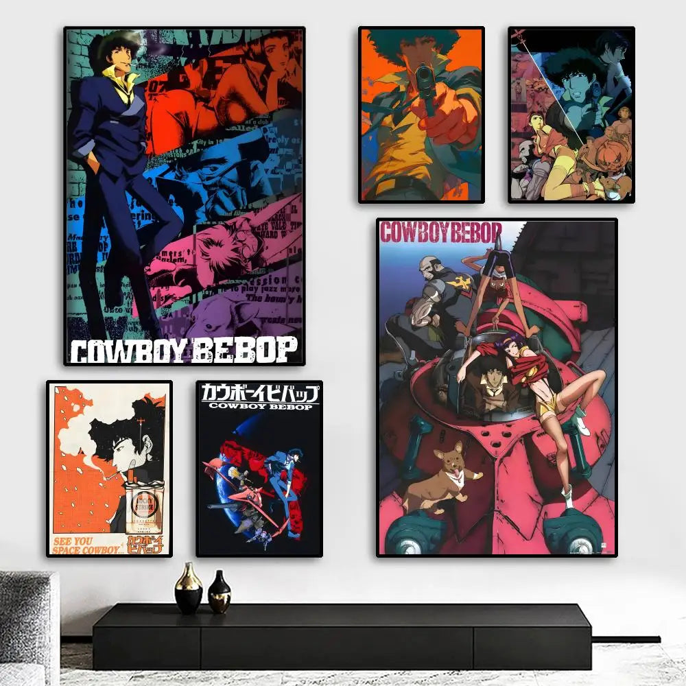 Anime Cowboy Bebop Poster HD art sticky wall waterproof home living room bedroom bar aesthetic decoration