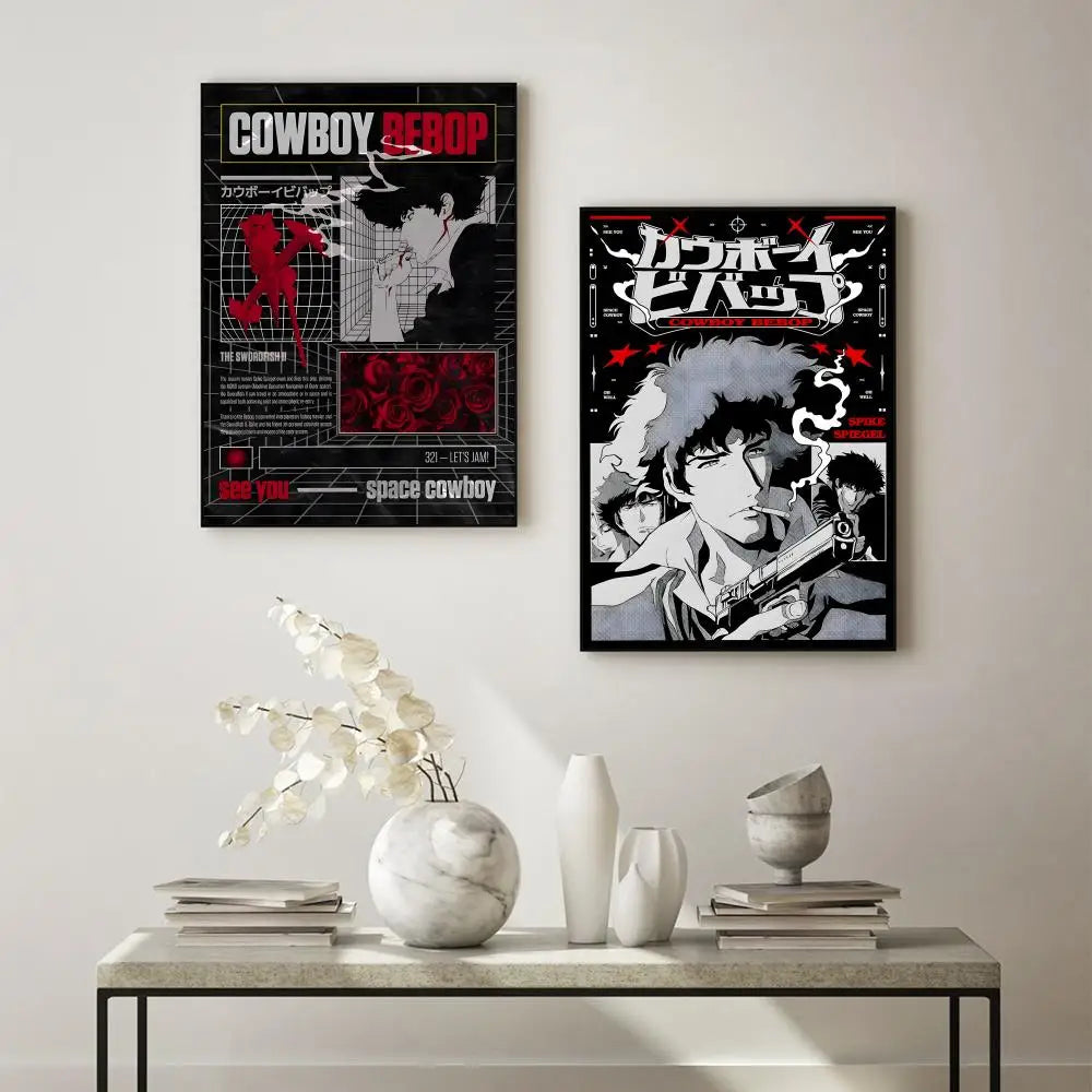 Anime C-Cowboy BebopS Poster HD Versatile Waterproof Wall Decor Self Adhesive Perfect for Any Room & Ideal Gift