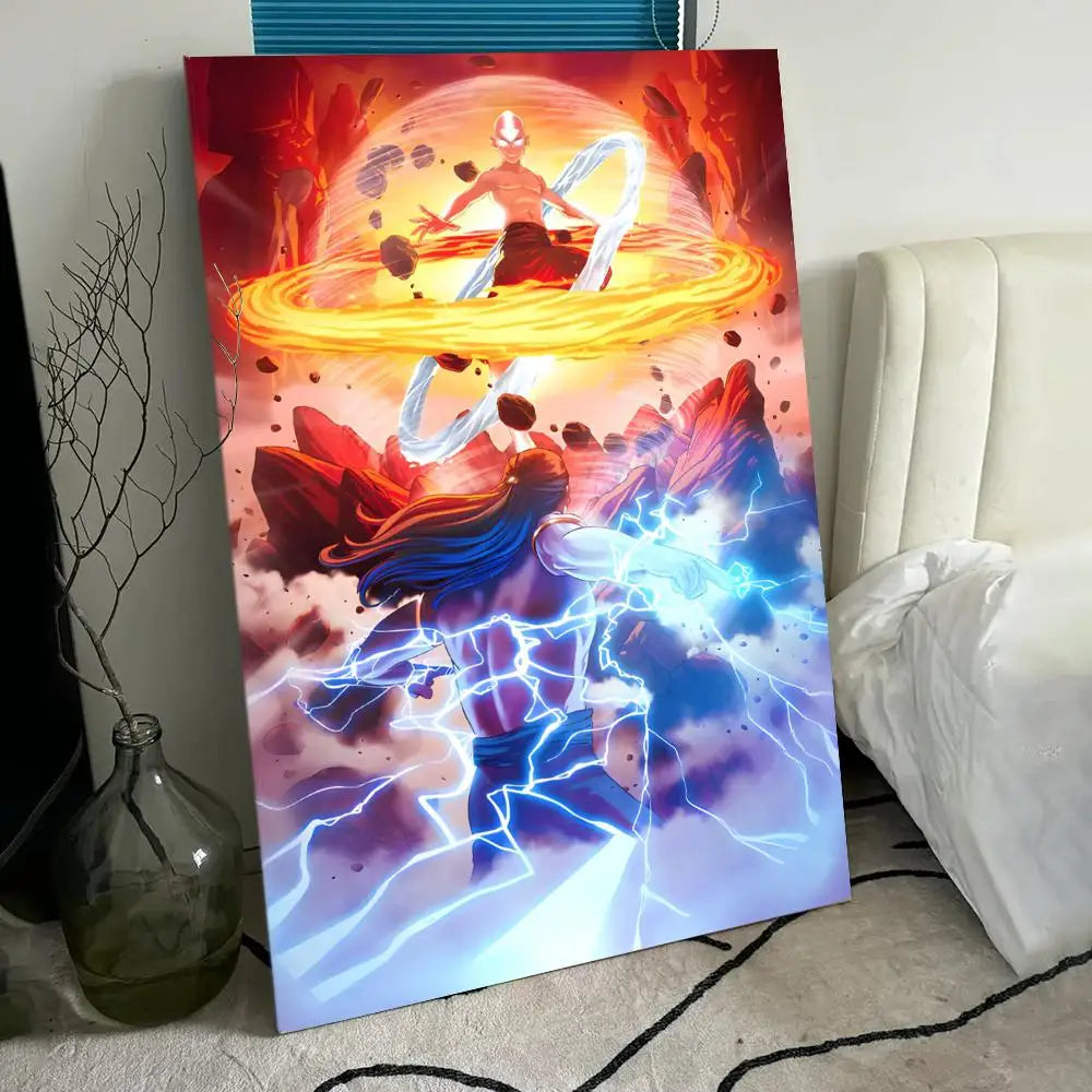 A-A-Avatar The Last Airbender Poster HD Anime Hot Theme Singer/OST/Movie-Waterproof Self-Stick Home Decor