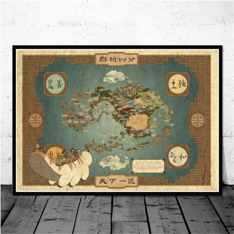 Avatar The Last Airbender Aang Fight Anime Art Poster Canvas Painting Wall Picture For Home Decor Posters and Prints