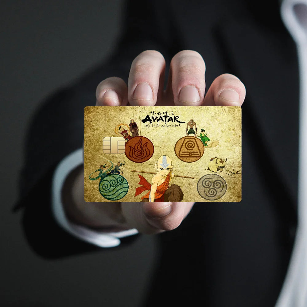 A-Avatar The L-Last A-AirbenderGame Film Cover Sticker Case For Small Chip Credit Debit Card Front Side