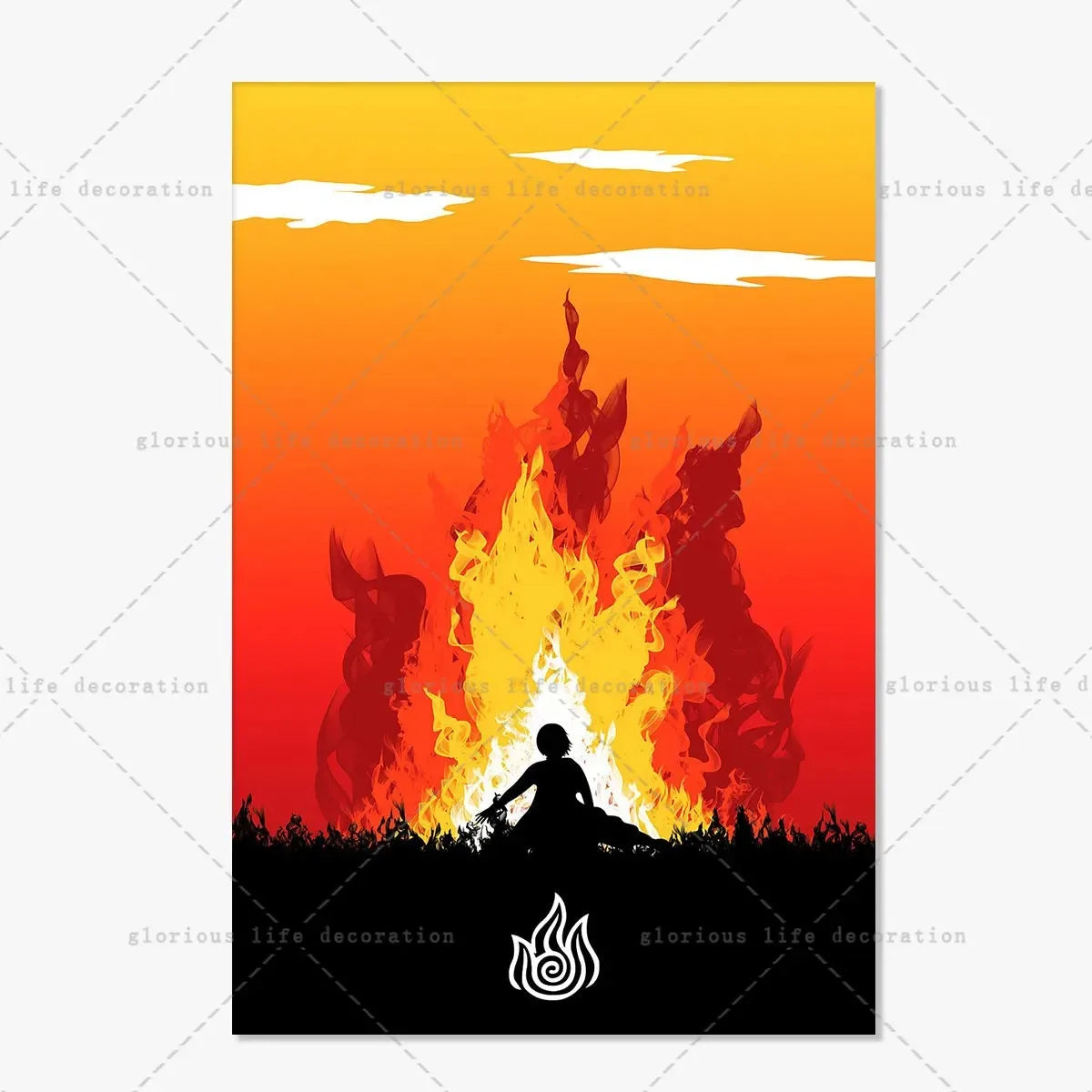 Avatar The Last Airbender Poster Retro Cartoon Anime Canvas Painting Wall Picture Art Wanted Prints Living Room Home Decor