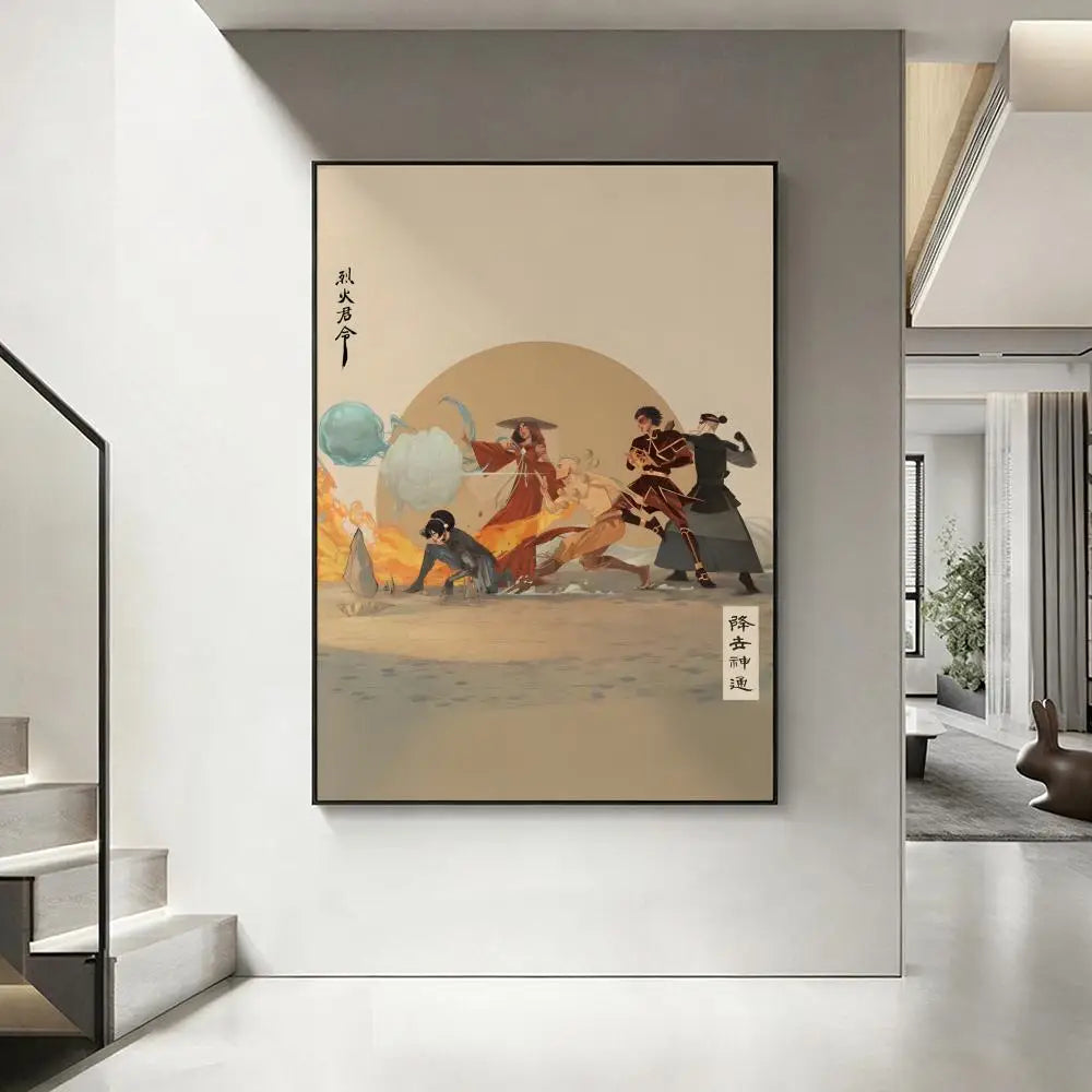 Cartoon A-Avatar Last A-Airbender Poster HD art, waterproof, sticky wall, home decoration (living room, bedroom, bar), aesthetic