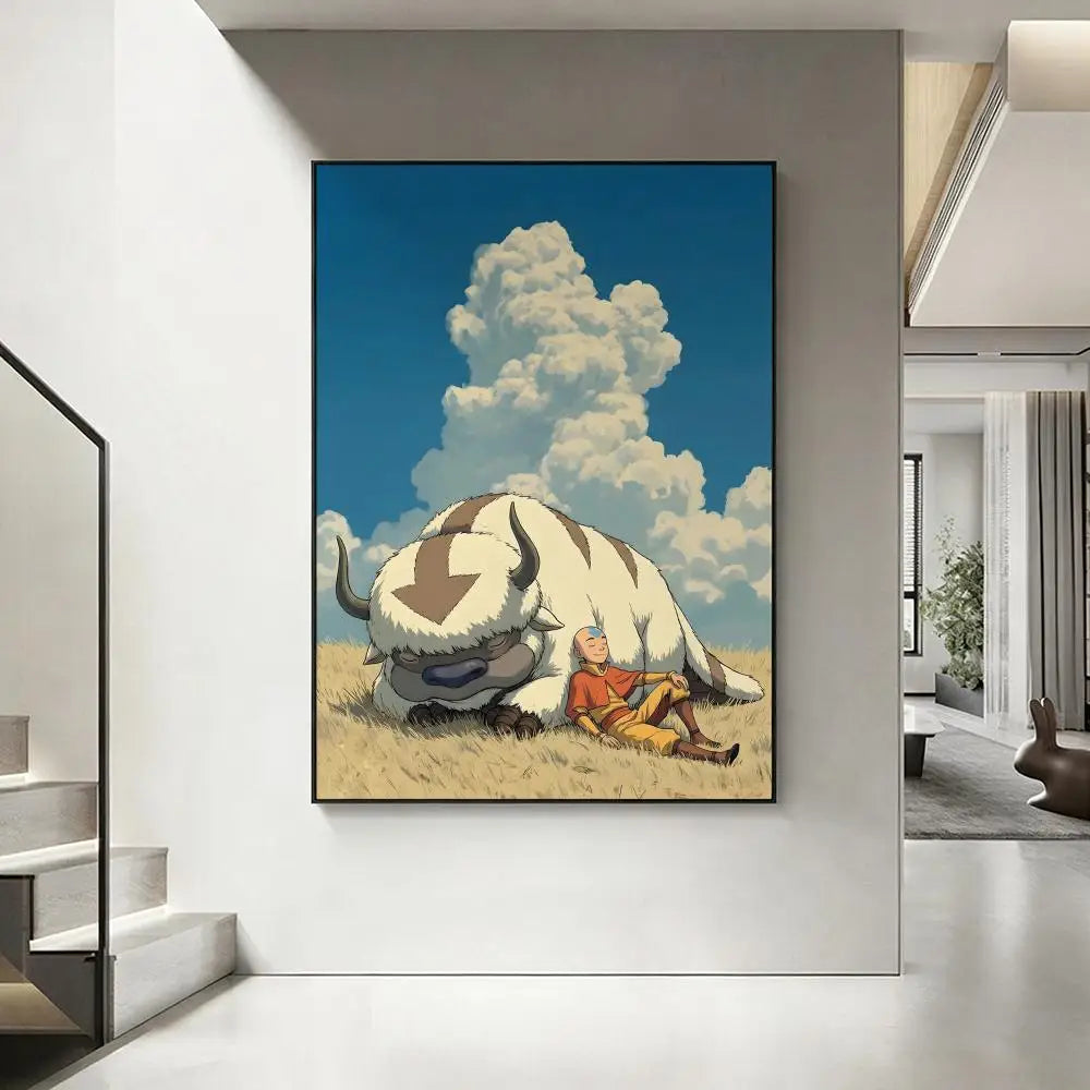 Cartoon A-Avatar Last A-Airbender Poster HD art, waterproof, sticky wall, home decoration (living room, bedroom, bar), aesthetic