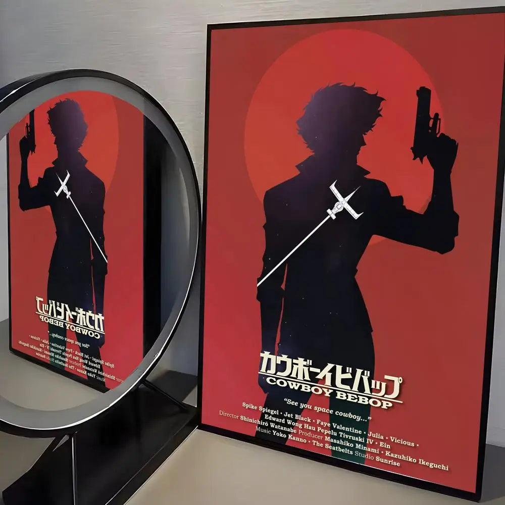 Jazz Classic Cowboy Bebop Poster HD art sticky wall waterproof home living room bedroom bar aesthetic decoration