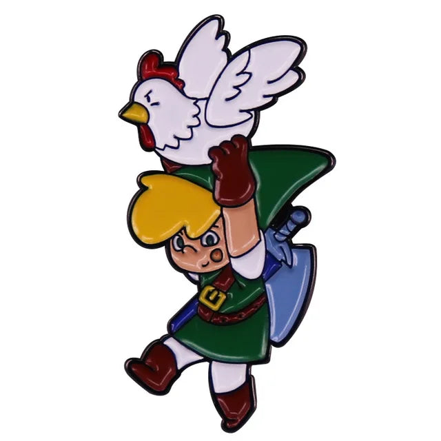 Zelda Tears of The Kingdom Enamel Pins Anime Cartoon Link Metal Brooch Badge Backpack Lapel Collar Pins Jewelry Accessory Gifts