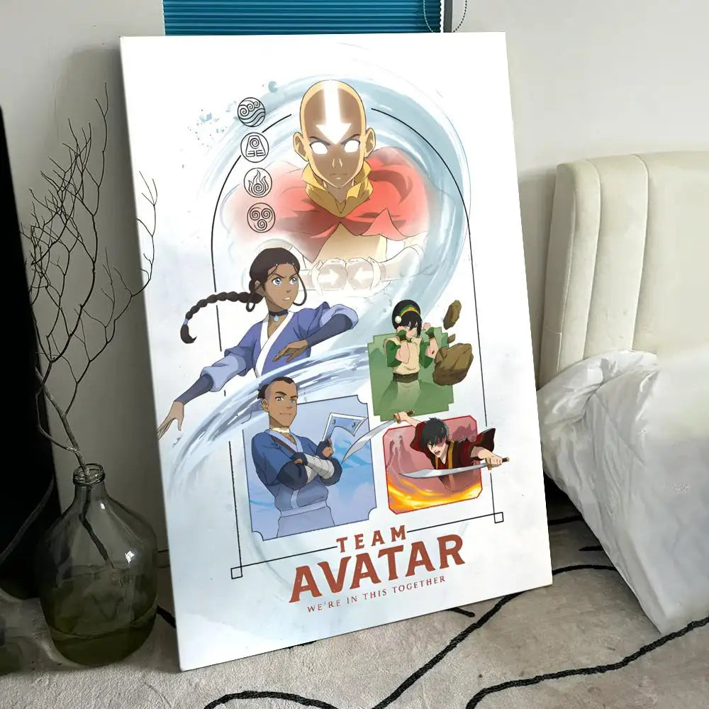 A-A-Avatar The Last Airbender Poster HD Anime Hot Theme Singer/OST/Movie-Waterproof Self-Stick Home Decor