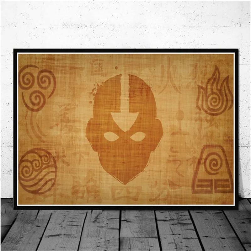 Avatar The Last Airbender Aang Fight Anime Art Poster Canvas Painting Wall Picture For Home Decor Posters and Prints