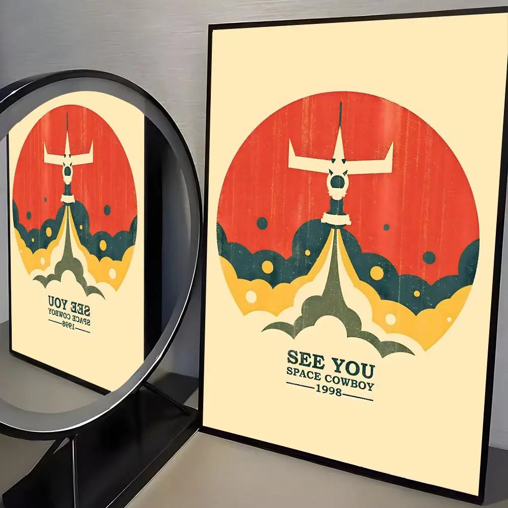 Jazz Classic Cowboy Bebop Poster HD art sticky wall waterproof home living room bedroom bar aesthetic decoration