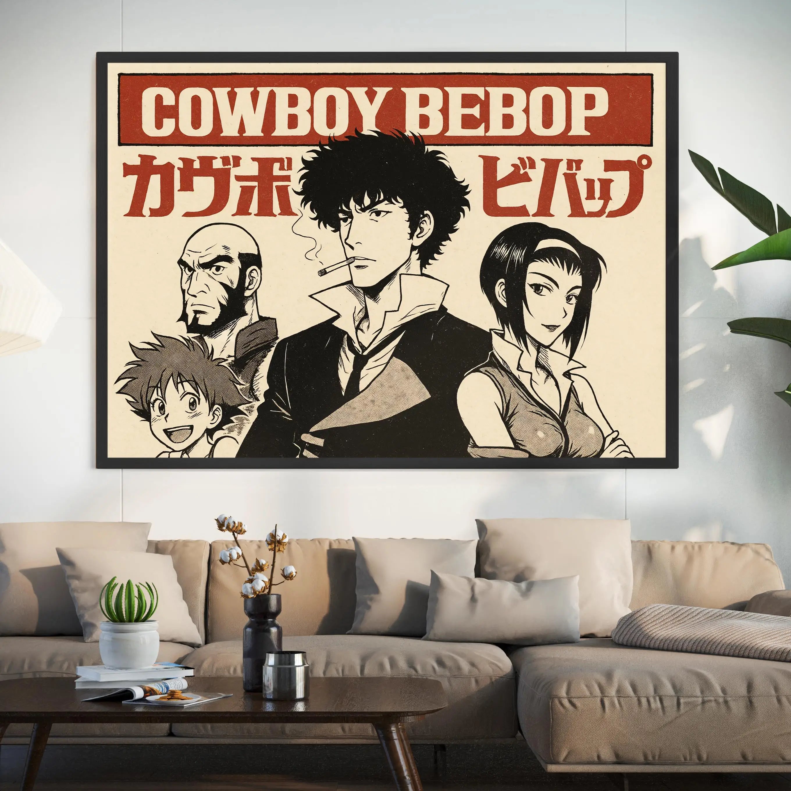 Cowboy Bebop Retro Poster _ Retro Anime Poster _ Faye Valentine Print _ Anime Classic for Your Wall _ Canvas Wall Decor