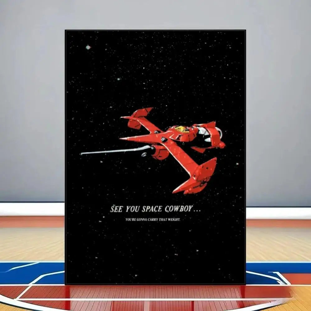 C-Cowboy B-Bebop Anime Poster HD PVC Self Adhesive Wall Art - Waterproof Reusable For Home Office Cafe