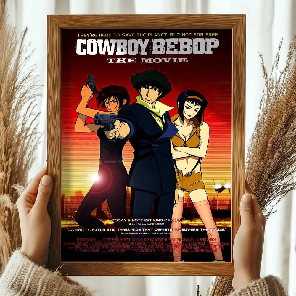 Classic Anime C_Cowboy B_Bebop Poster Decorative Wall Art Stickers Mural Photo Print for Home Living Room Hallway Decor