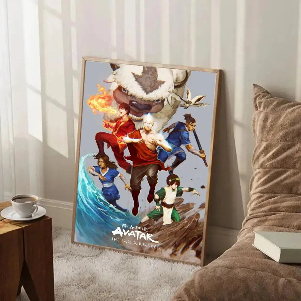 Avatar The Last Airbender Poster Painting Wall Art Mural for Living Room Home Decor and Gifts