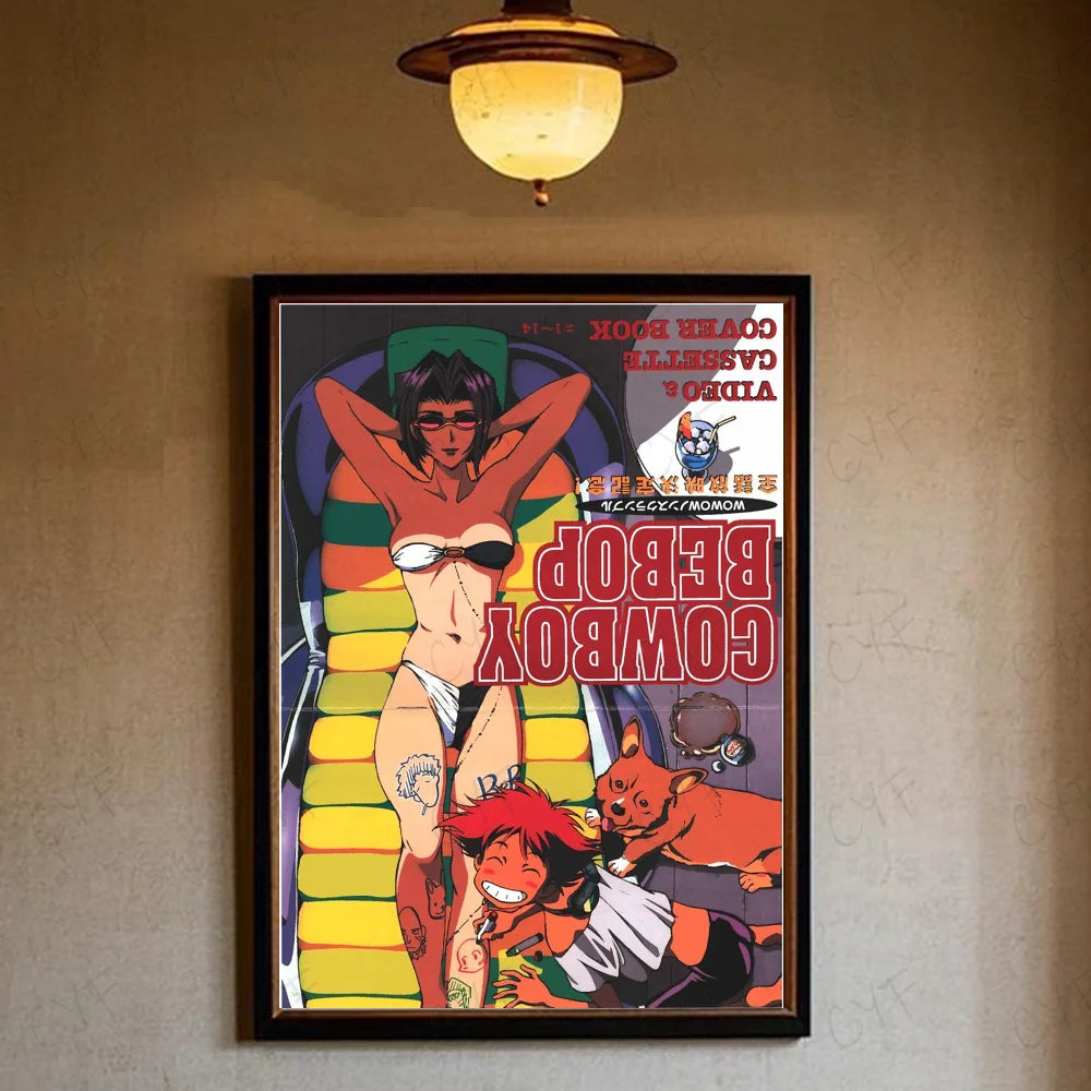 Anime C-Cowboy B-Bebop Poster Poster Wall Art Painting For Home Room Decoration Bedroom Wall Decor Canvases Waterproof Posters
