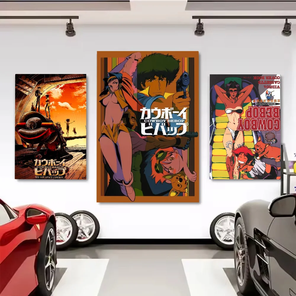 Anime C-Cowboy B-Bebop Poster Poster Wall Art Painting For Home Room Decoration Bedroom Wall Decor Canvases Waterproof Posters