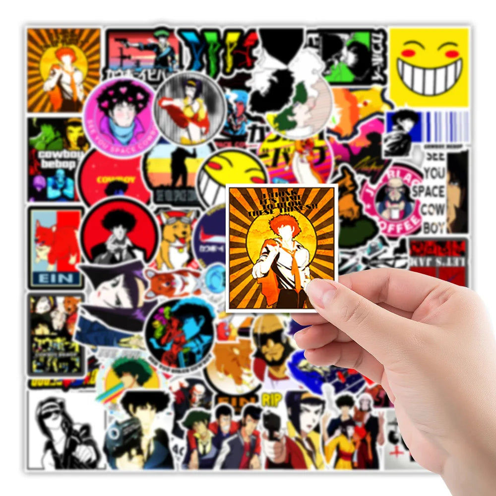 10/30/50pcs Classic Anime Cowboy Bebop Stickers Cool Manga Graffiti Decals Decoration DIY Notebook Laptop Phone Cartoon Sticker